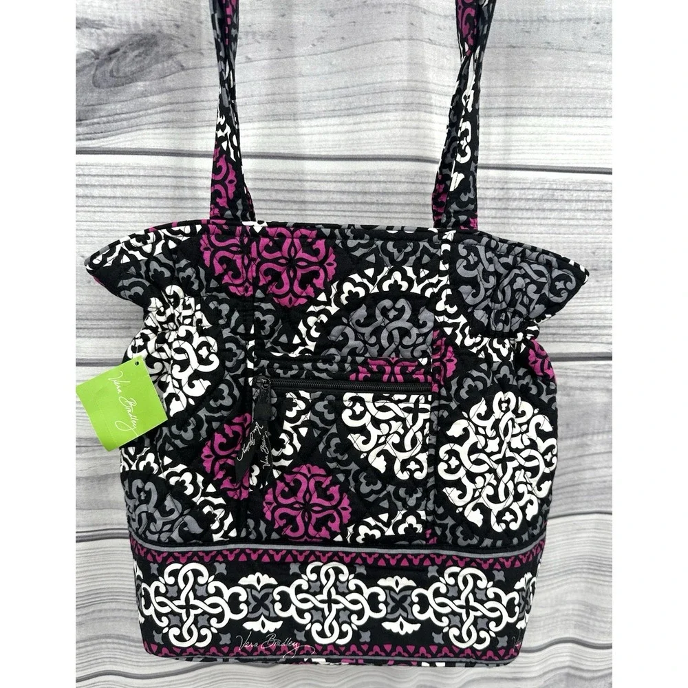 VERA BRADLEY LAURA CANTERBERRY MAGENTA QUILTED TOTE‎ PURSE BAG - NEW WITH TAGS